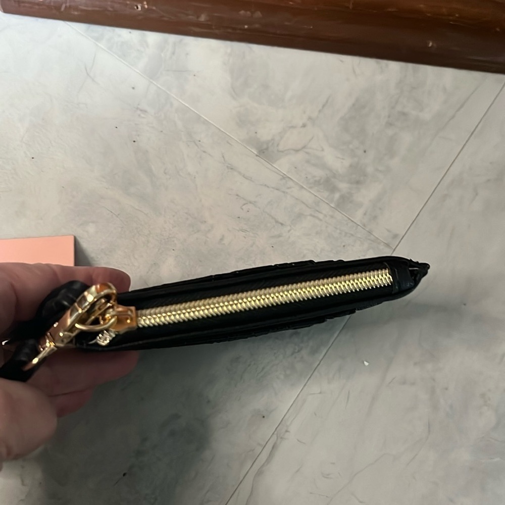 Juicy couture ID wallet & card holder / key chain black Vegan leather - Picture 7 of 10